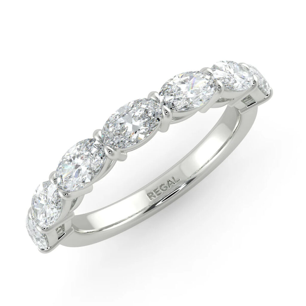 Horizontal Oval Half Eternity